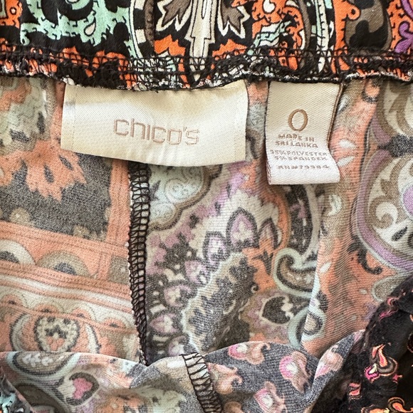 Chico's Multicolor Patterned Pants - Picture 2 of 2